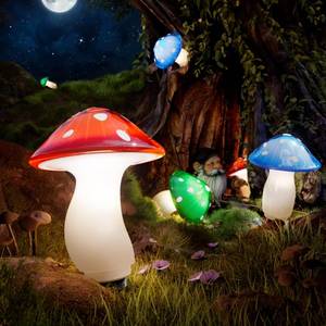 lot 3405 image: BITPOTT Solar Mushroom Lights Outdoor, 9 Pack 30FT Multicolor 8 Modes Solar Garden Lights, IP65 Waterproof Pathway Light Outdoor Decoration for Party, Garden, Yard, Patio, Lawn Decor (Multicolor)