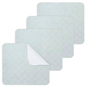 lot 4221 image: Waterproof Chair Pads for Incontinence, 4 Pack Reusable Seat Protector Pads 18 x 16, Absorbent Wheelchair Pad Covers, Washable Chair Pads for Adults, Kids & Pets - Gray