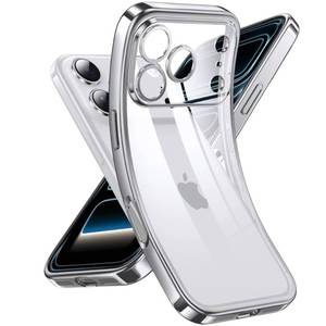 lot 4222 image: Supdeal Crystal Clear Case for iPhone 17 Pro Max, Not Yellowing Camera Protection Military Grade Drop Tested Transparent Shockproof Protective Soft Silicone Slim Cover, 6.9 inch, Silver