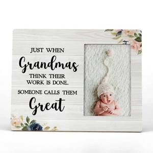 lot 4223 image: FONDCANYON Grandma Picture Frame, Grandma Gifts, Grandma to Be, Nana Picture Frame, Pregnancy Announcement for Grandma, Grandmother Gifts, Only The Best Moms Get Promoted to Grandma Photo Frame 4x6