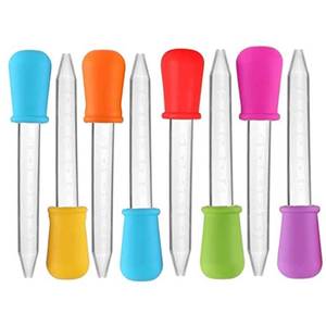 lot 4239 image: Shuiniba 5ml Liquid Droppers Medicine Silicone and Plastic Pipettes Eye Dropper with Bulb Tip for Kids Candy Molds (8 Pack��