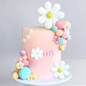 lot 4244 image: 42Pcs Boho Daisy Flower Cake Topper Mini Balls Cake Decorations Retro Groovy Cake Toppers for Women Girls Kids Birthday Baby Shower Wedding Daisy Flower Hippie Themed Party Supplies