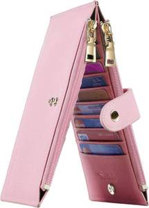 lot 4250 image: Travelambo RFID Wallet Women Large Size Bifold Multi Card Wallet Case with Zipper Pocke Credit Card Holder for Women