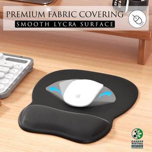lot 4266 image: MROCO Ergonomic Mouse Pad with Gel Wrist Rest, Smooth Wrist Support Surface, Non-Slip PU Base for Pain Relief, Comfortable Mousepad for Computer, Laptop, Office & Home, 9.4 x 8.1 in, Black