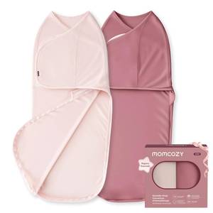 lot 4268 image: Momcozy Swaddles for Newborns, Quiet Fastener Swaddle Suitable for Infant 0-3 Months, New-Parent-Friendly Sleep Sack, Reduce Startle Reflex, Newborn Boys Girls Registry Essentials, 2-Pack, Bloom