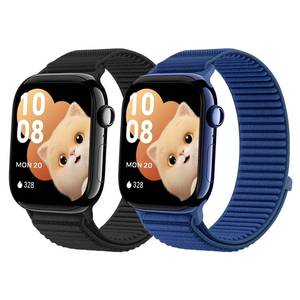 lot 4271 image: Apple Watch Sport Bands Blue and Black Set