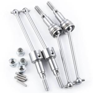 lot 4273 image: RCHUBAM 116 RC Front & Rear CVD Driveshaft 1 Set Steel Wheel Drive Shafts Upgrade Parts for 116 RC Truck HBX 16889