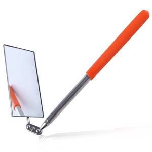 lot 4275 image: LEONTOOL Telescoping Auto Inspection Mirror 360° Swivel Head Rectangular Mechanic Mirror Extendable Mirror Up to 19.5 Long Inspection Mirror on a Stick for Checking Observe Vehicle and Small Details