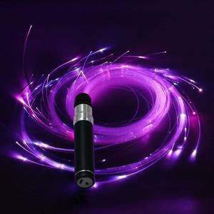 lot 4276 image: Dance Whip LED Fiber Optic Whip 6ft Rechargeable Pixel Whip with 7 Colors and 4 Glowing Modes,Flow Perfect for Dance, Parties, Gift