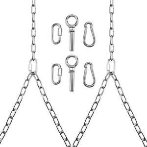 lot 4277 image: Yaeccc Heavy Duty Porch Swing Hanging Chain Kit,2 Pack Stainless Steel Porch Swing,1500 Lbs Capacity, IndoorOutdoor Hanging Hardware (Silver, 105 Long Chain)