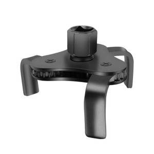 lot 4284 image: GZZTORES Universal Adjustable Oil Filter Wrench, Carbon Steel, Black, 12 & 38 Inch Square Drive Socket, 3-Jaw & 2-Way Design