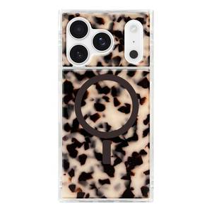 lot 4311 image: Flaunt Official Square Protective Case - Compatible with iPhone 17 Pro - Compatible with MagSafe & Wireless Charging - Drop-Tested & Shockproof - (Blonde Tortoise Shell)