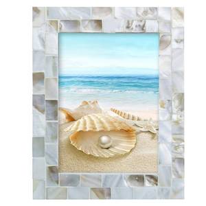 lot 4312 image: WORAMUK Handmade Picture Frames, 5 x 7Vintage Mother of Pearl Photo Frame,Unique Natural Style,Chic Mosaic Beach Picture Frame Tabletop or Wall Hanging Display Frame (White, 5x7)