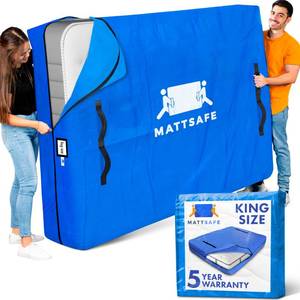 lot 5460 image: Nordic Elk Mattress Bags for Moving and Storage (King) Heavy Duty Moving Supplies, 8 Sturdy Handles, Strong Zipper, Mattress Cover Bed Bags, Storage Cover Essentials Packing Protector