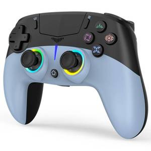 lot 6115 image: BETMI Wireless Controller for PS-5ProSlimPC, with Hall Effect Joystick & TriggerMacro Programming6-Axis Gyro SensorDual VibrationBuilt-in Speaker3.5mm Audio JackRGB Light (BlackBlue)