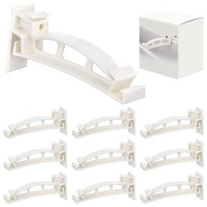 lot 6133 image: Geelin 20 Pack 5 Gutter Hangers K-Style Hidden Roof Gutter Support Bracket for Repairing Sagging, Traditional, Vinyl, White, Rain Downspout Parts and Accessories