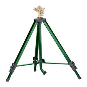 lot 6138 image: Orbit Tripod Lawn Zinc Impact Sprinkler - 360 Degree Rotating Yard Sprinkler with Adjustable Height - Heavy-Duty Zinc - High-Pressure Nozzle - for Large Lawn Coverage - 56667
