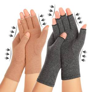 lot 6157 image: Zexhoor 2 Pairs Arthritis Compression Gloves for Women Men, Carpal Tunnel Pain Relief, Fingerless for Typing Both Hands