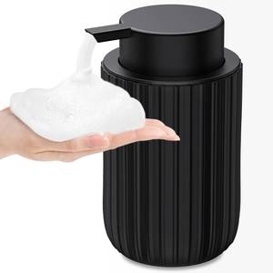 lot 10002 image: Ceramic Foaming Soap Dispenser, 12 oz Bathroom Foam Hand Soap Dispenser, Refillable Lotion Soap Dispenser with Removable Pump for Kitchen Hand Wash Dispenser, Modern Home Decor (Black)