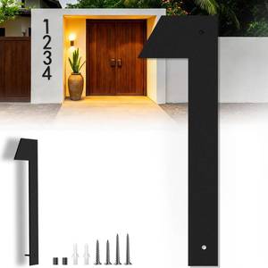 lot 10019 image: 15 Inch Large Modern House Numbers for Outside, Big Address Numbers for House, Extra Large Floating House Numbers, Large Outdoor House Numbers, Matte Black Steel 15 Address Number 1 (0123456789)