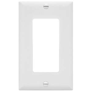 lot 10033 image: ENERLITES Decorator Light Switch  Receptacle Outlet Wall Plate  Glossy Finish  Size 1-Gang  Unbreakable Polycarbonate Thermoplastic  UL Listed  White
