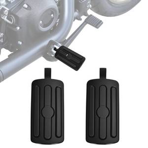 lot 10034 image: Motorcycle Foot Pegs, Passenger Foot Peg Male-Mount Aluminum Footrest Pedal Fit for Harley Street Glide Road King Road Electra Glide Sportster 883 1200 Dyna Softail ��Black)