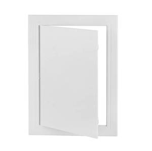 lot 10035 image: Teqooza 8x12 inch Plastic Access Panel for Drywall Ceiling Reinforced Plumbing Wall Access Doors Opening Flap Cover Plate Removable Hinged 20cm x 30cm, White