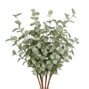 lot 10036 image: VGIA 6 Pcs 27 Eucalyptus Stems Greenery Stems Eucalyptus Leaf Spray in Green Silk Plastic Plants Floral Artificial Plants for Home Party Wedding Decoration