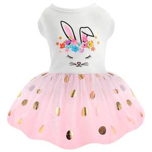 lot 10079 image: Dog Easter Dress,Easter Dress for Dog,Easter Day Rabbit Outfits Skirt Small Girl,Pet Puppy Shirt,Yorkie Chihuahua Cat Clothes Costume Female