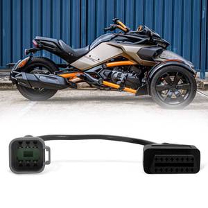 lot 10099 image: Lqito 6 pin to 16 pin CAN OBD2 OBDII Diagnostic Adapter Cable Fits CAN AM Moto ATV UTV Motorcycle Bike