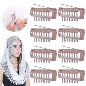 lot 10488 image: Vodolo Chunni Clips with Safety Pins,8 PCS Strong Chunni Grip Dupatta Setting Clips Indian for Woman ��Rose Gold��