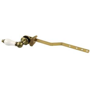 lot 11006 image: Kingston Brass KTPL3 Victorian Front Mount Toilet Tank Lever, LeftRight Installation in Antique Brass