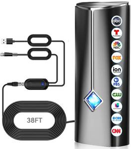 lot 11970 image: 2026 Strongest TV Antenna, 4500 Miles Range Digital Antenna for Smart TV Indoor Outdoor with Amplifier, 360° Reception HDTV Antenna for Local Channels Supports 8K,4K,1080P for All TVs-38FT Coax Cable