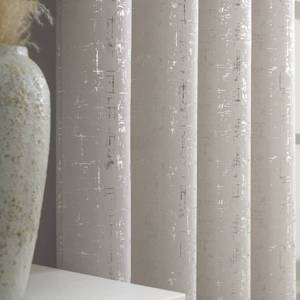 lot 11983 image: Taisier Home Silver Foil Print Linen Textured Curtains Geometric Dots Pattern Design Curtains for Nursery Toy Room Thermal Insulated Window Treatment 2 Panels 63 L,Beige and Silver Drapes Print
