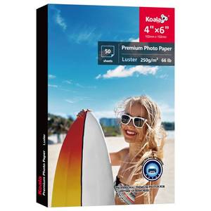 lot 12301 image: Koala Premium Photo Paper 4x6 In Luster Photo Printer Paper for Inkjet Printer Water-Resistant Soft Gloss 66lb 50 Sheets