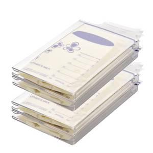 lot 12307 image: Ugotfeels 4-Pack Freeze Flat Breast Milk Storage Bag Breastmilk Freezer Flattener Kit Make Mothers Milk Bags Organizer Even to Save Refrigerator Space  Fit 3 4 5 6oz, 6.3x3.66x0.78in