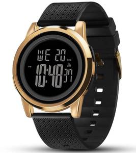 lot 12310 image: YUINK Mens Watch Ultra-Thin Digital Sports Watch Waterproof Stainless Steel Fashion Wrist Watch for Men Women (Gold)