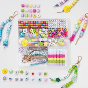lot 12321 image: Xylise Beaded Keychain Making kit 277pcs Acrylic Heart Star Flower Letter Alphabet Bag Charms Beads DIY Key Chain Charm Supplies Crafts Accessoriess Jewerly Making Kit for Women (277)