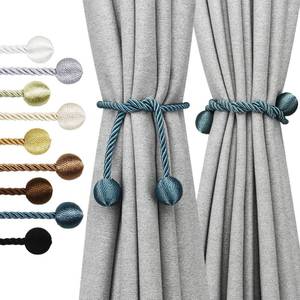 lot 12347 image: Nieffeiy Curtain Tiebacks Outdoor Elegant Decorative Tie Backs Modern Rope Tiebacks for Drapes Window Curtain Holdbacks for Draperies (Blue, 4)