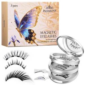 lot 12349 image: Palimainy Magnetic eyelashes, magnetic eyelashes with applicator,3styles,natural look,wispy,butterfly��No glue needed,Reusable��easy to remove
