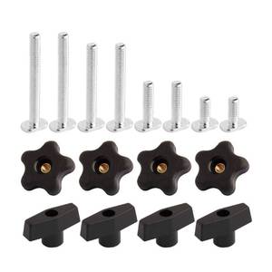 lot 12357 image: POWERTEC 71121V T Track Knob Kit wThreaded Knobs and 516-18 T Track Bolts, 16 Piece Set, T Track Accessories for Woodworking Jigs and Fixtures