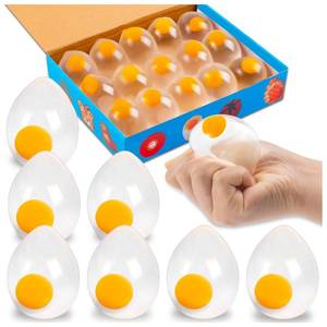 lot 12375 image: 15 Pcs Egg Splat Ball, Funky Egg Splat Ball Stress Relief Easter Eggs Toys for Easter Hunts, Anxiety Reducer Sensory Play for Adult