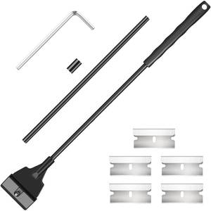 lot 12386 image: Honoson Aquarium Scraper 21.65 Aquariums Fish Tank Scraper Cleaner Tool Kit with 5 Stainless Steel Blades Long Handheld for Fish Reef Plant Glass Tank