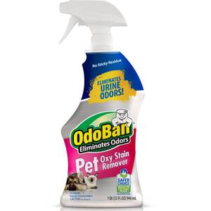 lot 12394 image: OdoBan Pet Solutions Oxy Stain Remover, Pet Stain Eliminator, 32 Ounce Spray