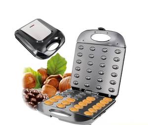 lot 13077 image: 24 Walnut Cookie Maker, Non Stick Double Sided Walnut Cookie, Electric Maker Mold Maker Mini Nut Waffle Bread Machine Sandwich Iron,Toaster Baking
