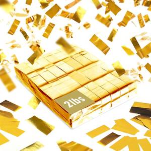 lot 13094 image: Gold Bulk Confetti Paper 2.2lbs  1kg �� Biodegradable Tissue Paper Confetti, Non-Staining, Fire-Resistant  Parties, Events, Graduation, Confetti Launcher Machine Refill