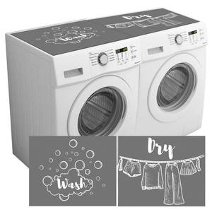 lot 14366 image: Teenyyou 2 Pcs Washer and Dryer Covers Top Protector Mat Topper Non Slip Washing Machine Cover Dust Proof Quick Drying Protective Dust Cover Pad for Laundry Room Kitchen(23.6 x 19.7 Inch,Bubble)
