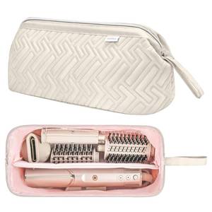 lot 14375 image: Leudes Hair Tools Travel Bag for Shark Flexstyle Carrying Case Portable Shark Hair Air Wrap Dryer Case Waterproof Dustproof Flat Curling Iron Travel Organizer (Beige)