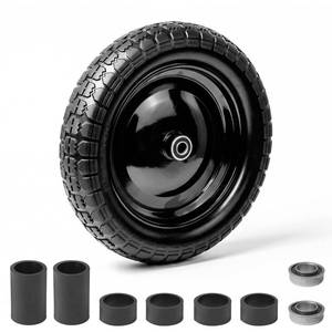 lot 15743 image: DGSL 1-Pack 4.804.00-8 Tire - 14.5 Flat-Free Tire Wheelbarrow Tire with 3 Centered Hub, 58 34 Bearings, Heavy Duty Replacement Tires for Gardening & Yard Work
