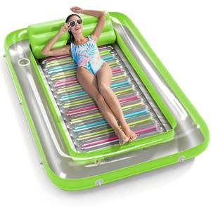 lot 15768 image: Inflatable Tanning Pool Lounger Float - Jasonwell 4 in 1 Sun Tan Tub Sunbathing Pool Lounge Raft Floatie Toys Water Filled Tanning Bed Mat Pad for Adult Blow Up Kiddie Pool Kids Ball Pit